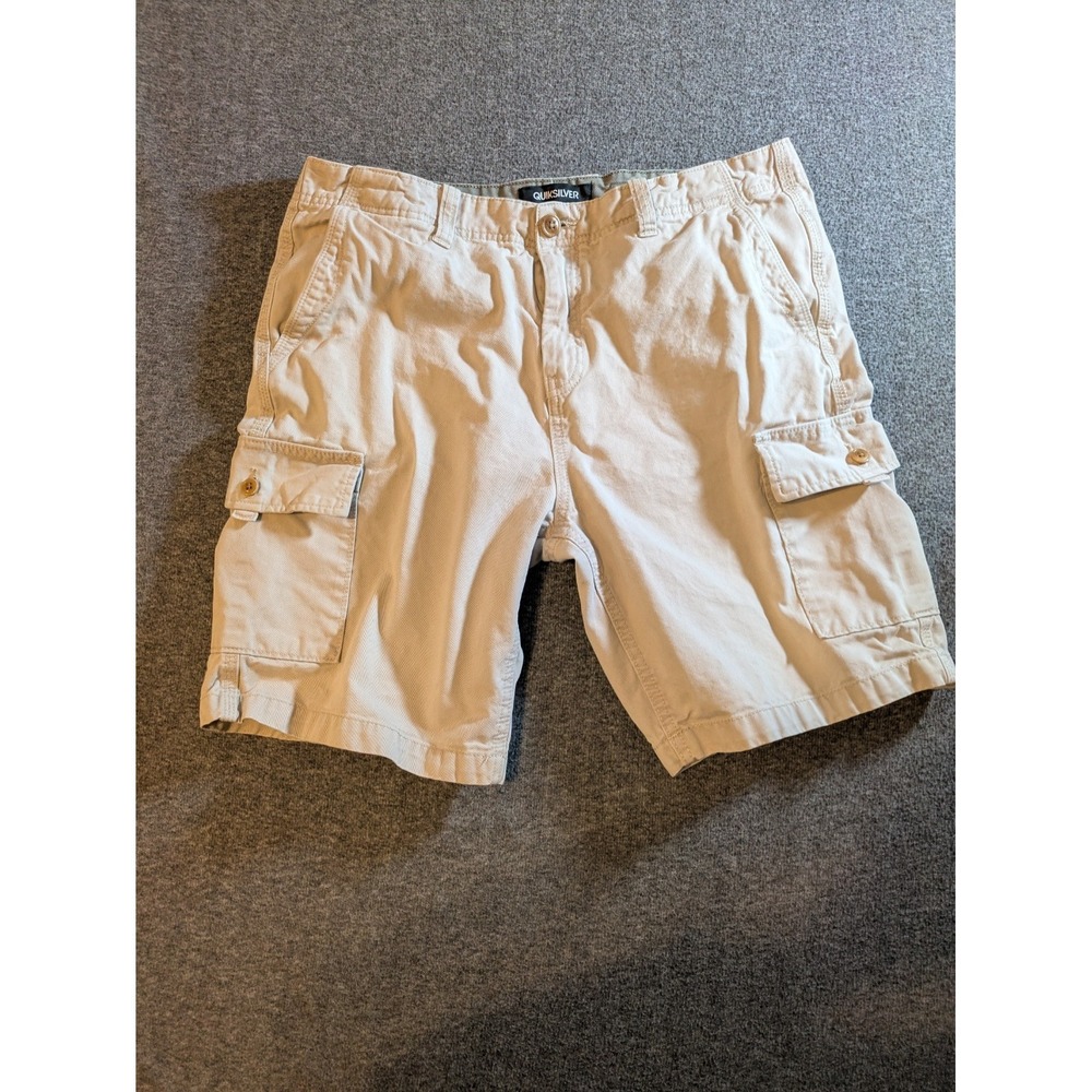 Quiksilver Edition Shorts Men's Khaki Waist Size‎ 34 Tan